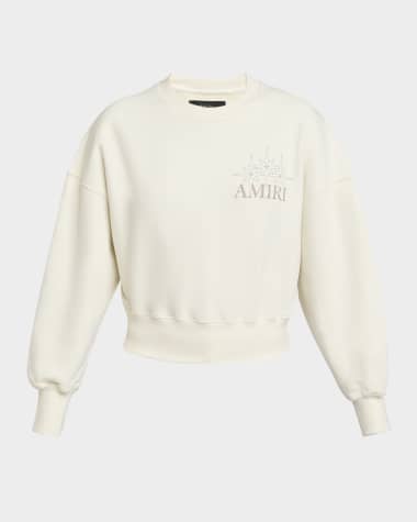 Amiri Amiri Starburst Crop Crewneck Sweatshirt