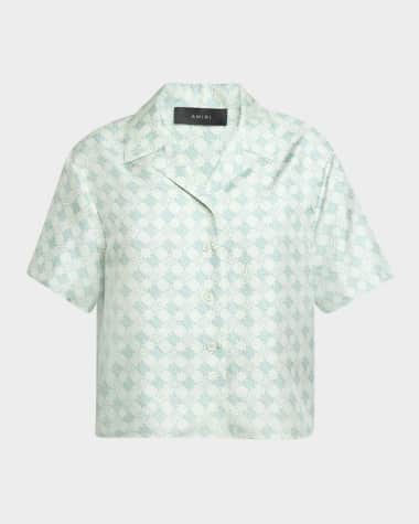 Amiri MA Quad Silk Button-Down Shirt