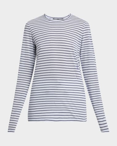 Proenza Schouler Mia Striped Jersey Long-Sleeve T-Shirt