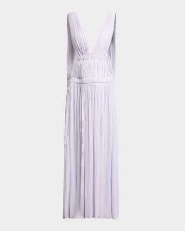 Proenza Schouler Serra Plunging Cutout Matte Jersey Gown