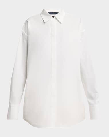 Proenza Schouler Addy Compact Cotton Poplin Button-Down Shirt