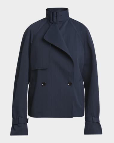 Proenza Schouler Larissa Technical Nylon Jacquard Short Jacket