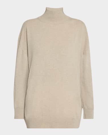 THE ROW Jabari Mock-Neck Oversized Cashmere Sweater