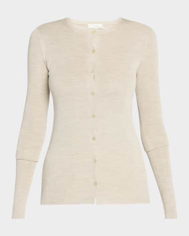 THE ROW Josette Silk Knit Cardigan