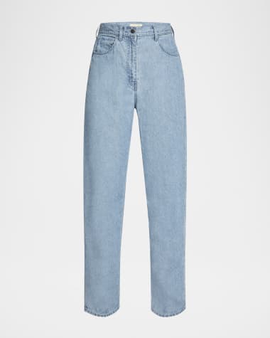 THE ROW Tarley Straight Light Wash Jeans