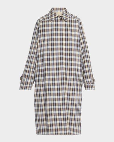 THE ROW Tavishina Check Long Coat