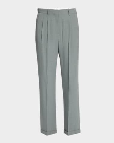 THE ROW Everhart Pleated Straight-Leg Pants
