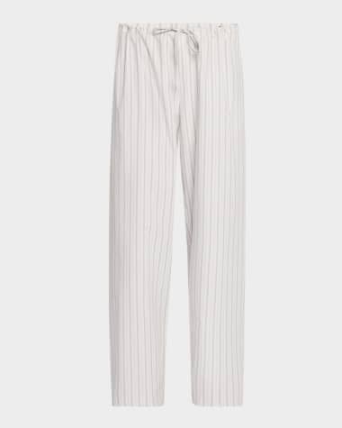 THE ROW Hypnosta Striped Straight-Leg Drawstring Pants
