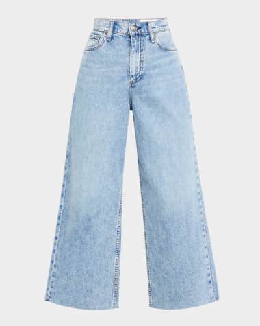 Rag & Bone Featherweight Andi High-Rise Wide Ankle Jeans
