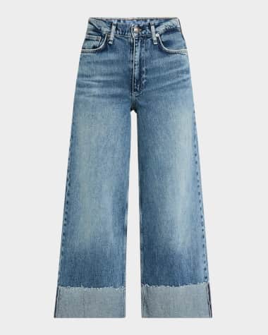 Rag & Bone Sofie High-Rise Wide-Leg Ankle Cuff Jeans