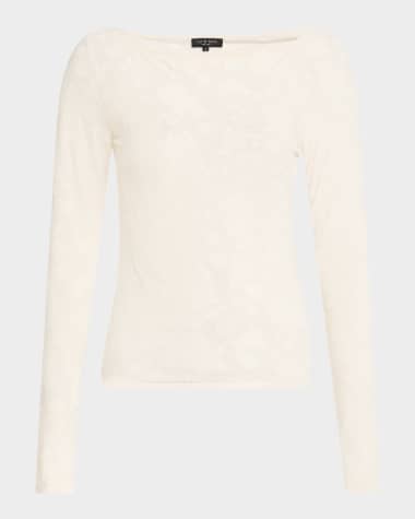 Rag & Bone Angel Long-Sleeve Lace Top