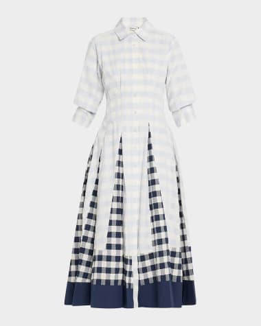 SIMKHAI Jazz Pintuck Midi Dress