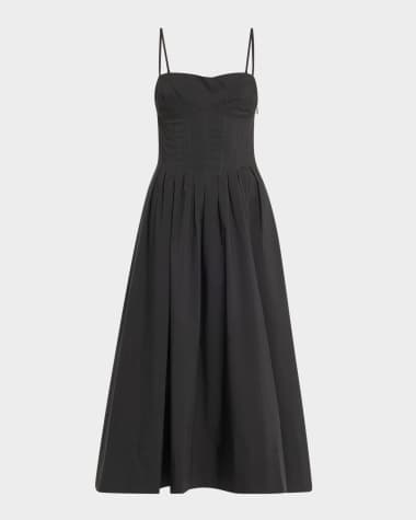 SIMKHAI Kittiya Sleeveless A-Line Midi Dress