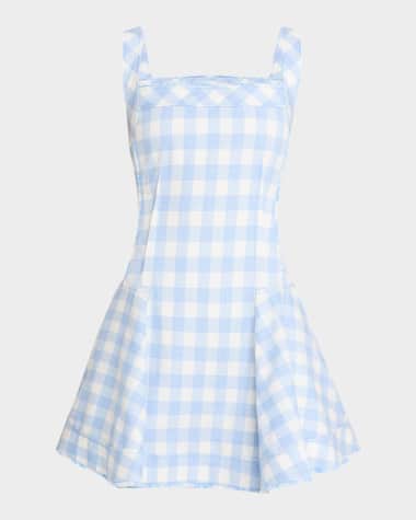 SIMKHAI Hannalie Plaid Sleeveless Mini Dress