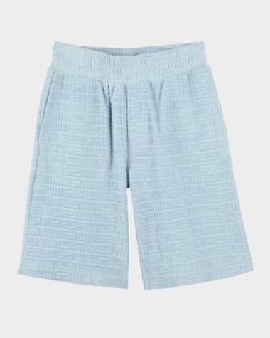 Givenchy Boy's Monogram Embossed Terry Shorts, Size 8-14