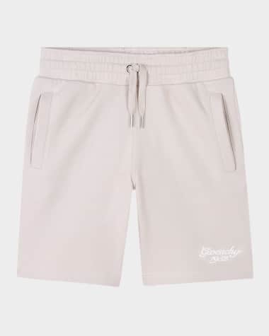 Givenchy Boy's Logo Script Shorts, Size 4-6