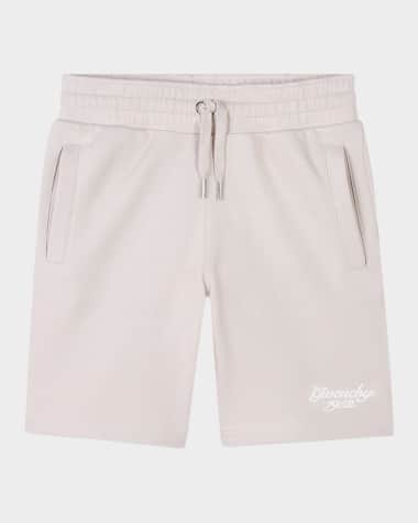 Givenchy Boy's Logo Script Shorts, Size 8-14