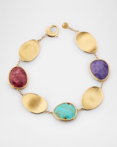 Marco Bicego Lunaria 18K Yellow Gold Bracelet with Mixed Stones