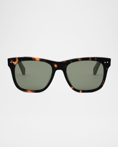 Celine Men's Celine Thin Acetate Square Sunglasses