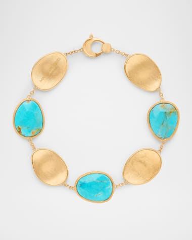 Marco Bicego 18K Lunaria Bracelet with Turquoise