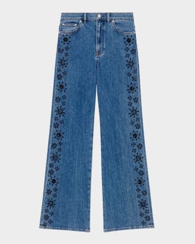 Maje Embroidered Jeans