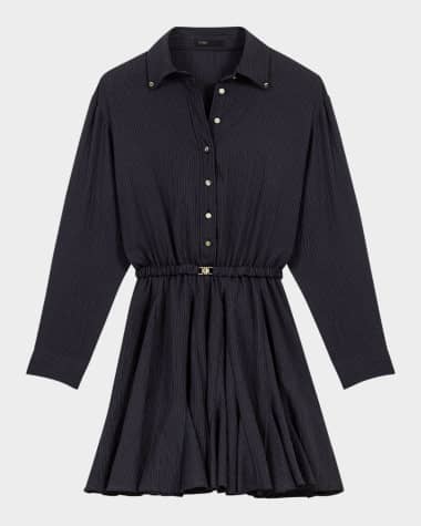 Maje Rafida Belted Mini Shirtdress