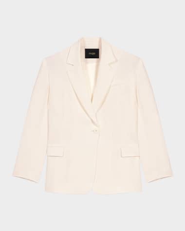 Maje Vivalu Single-Breasted Blazer