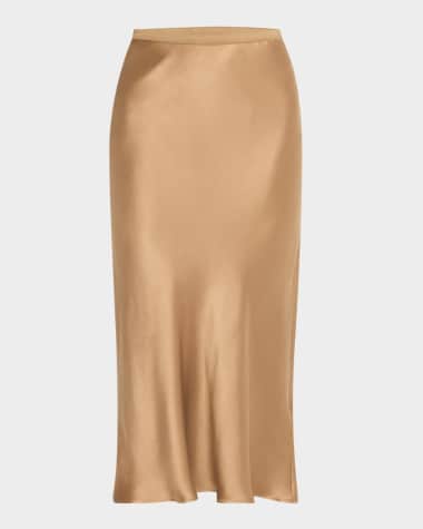 ANINE BING Bar Silk Slip Skirt