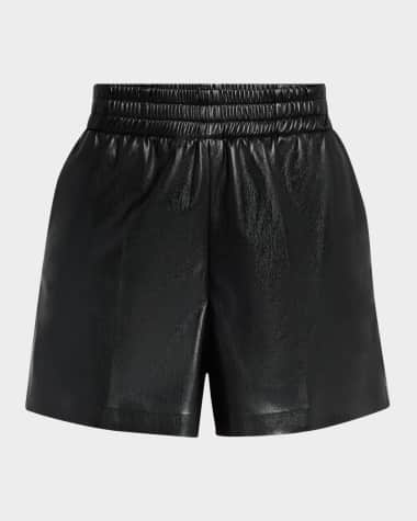 ANINE BING Kam Vegan Leather Shorts