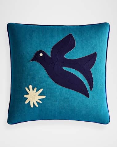 Jonathan Adler Playa Corded Bird Accent Pillow, 20" Square