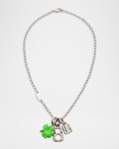 Balenciaga Carousel Clover Collector Charm Necklace