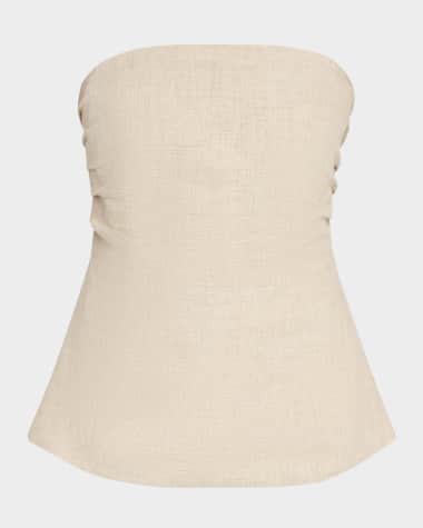 Faithfull the Brand Alexa Strapless Linen Top