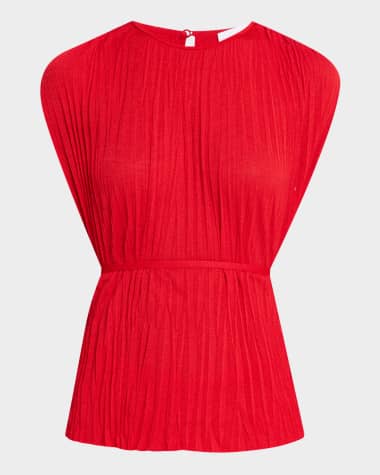 Proenza Schouler White Label Lyra Pleated Jersey Top