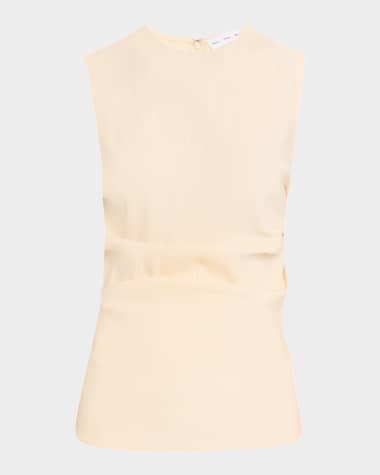 Proenza Schouler White Label Anoushka Sleeveless Linen Slub Top