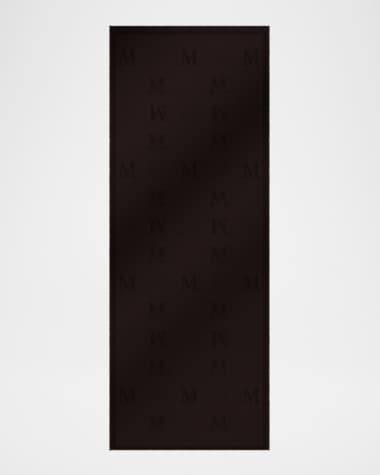 Max Mara Curvone M Logo-Print Wool Blend Scarf