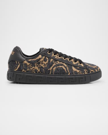 Versace Men's Baroque Jacquard Low-Top Sneakers