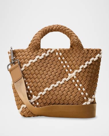 NAGHEDI St. Barths Small Striped Woven Tote Bag