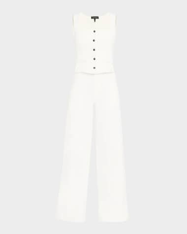 Rag & Bone Marianna Wide-Leg Ponte Jumpsuit