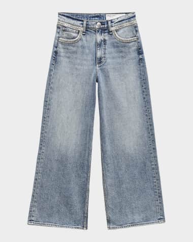 Rag & Bone Andi Embellished Wide Ankle Jeans