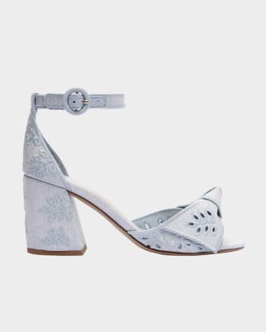 Alexandre Birman Clarita Embroidered Raffia Maxi Sandals