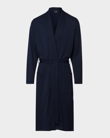 Hanro Men's Night Day Interlock Cotton Robe