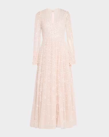 Needle & Thread Leila Sequin Dot Tulle Ankle Gown