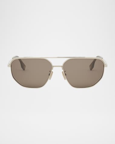 Fendi Men's Fendi Travel Metal Rectangle Sunglasses
