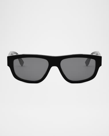 Fendi Men's Fendi Diagonal Acetate Rectangle Sunglasses