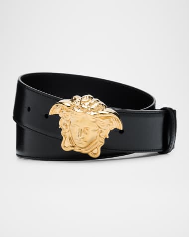Versace Men's Medusa-Buckle Leather Belt