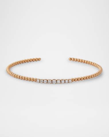 Krisonia 18K Rose Gold Diamond Bangle Bracelet