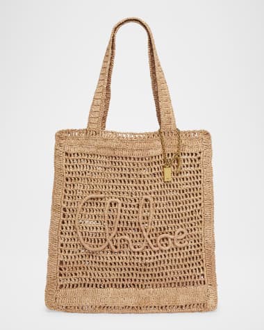 Chloe Summer Banana Tote Bag in Crochet Fabric