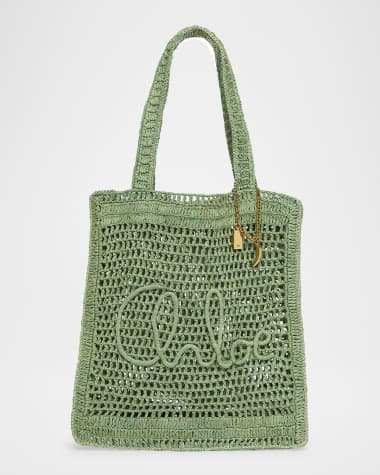 Chloe Summer Banana Tote Bag in Crochet Fabric