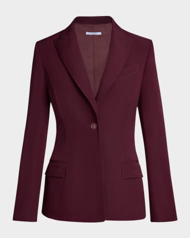 Santorelli Jess One-Button Soft Stretch Crepe Jacket