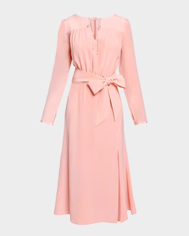 Santorelli Tessa Silk Fit-and-Flare Dress